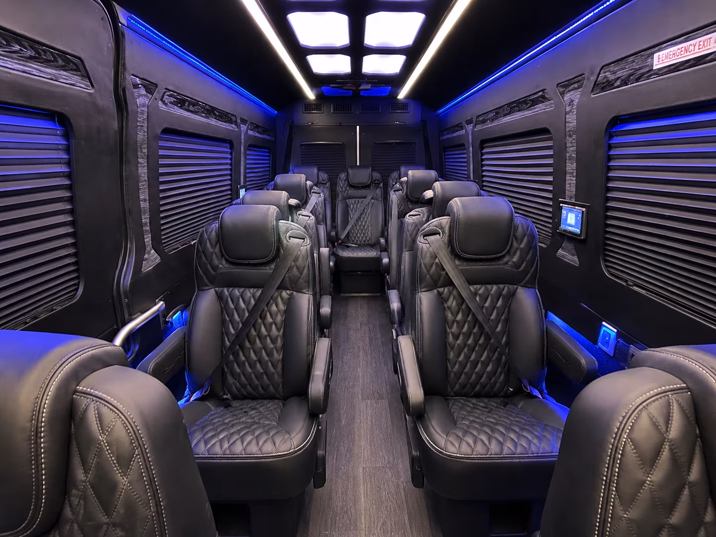 elizabeth 12 passenger sprinter van interior