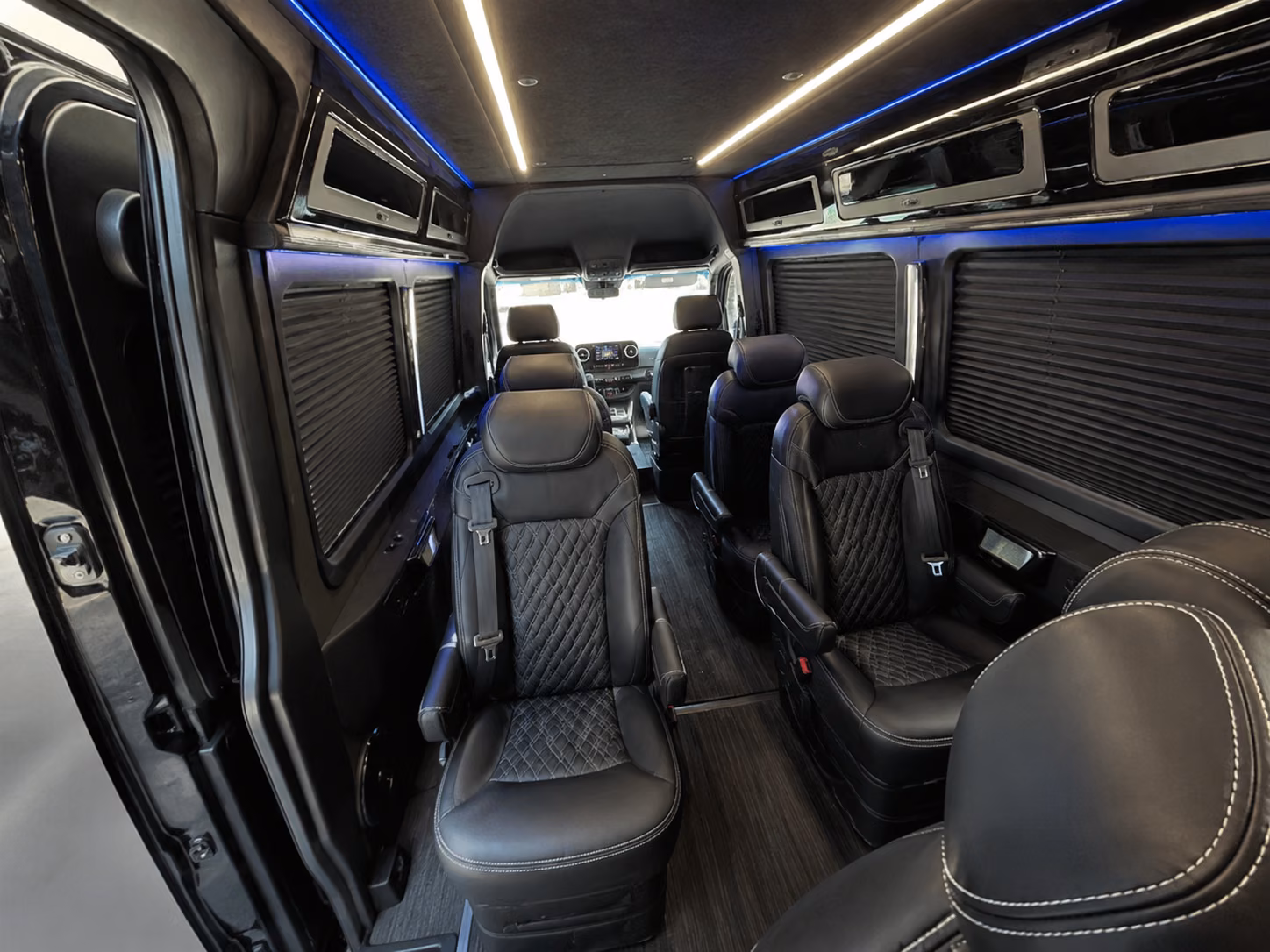 elizabeth 8 passenger sprinter van inside