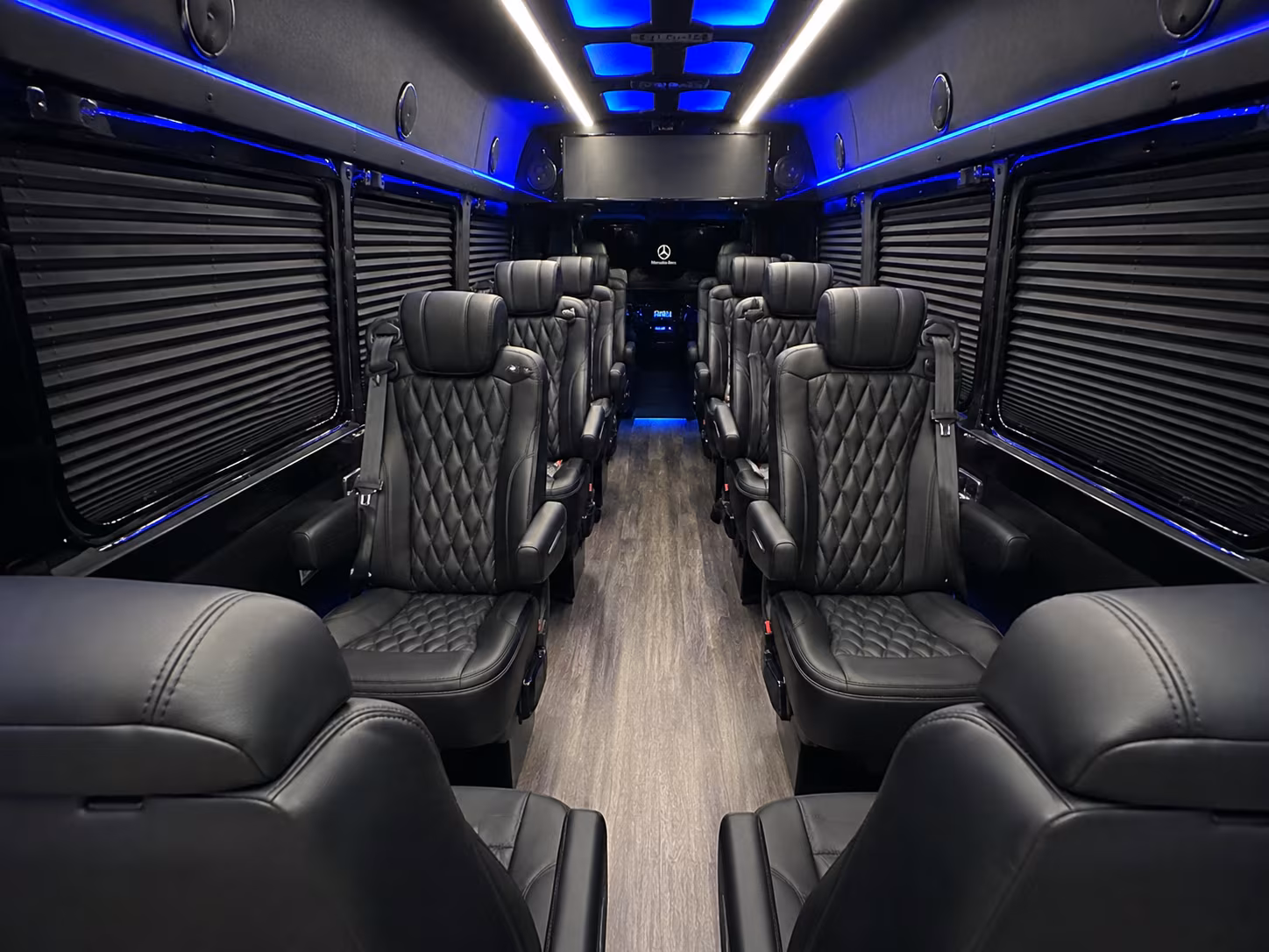 elizabeth 8 passenger sprinter van interior